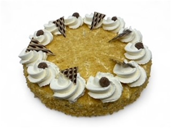 Slagroomnougatinetaart op de pnt