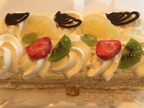 Slagroomschnitt op de pnt